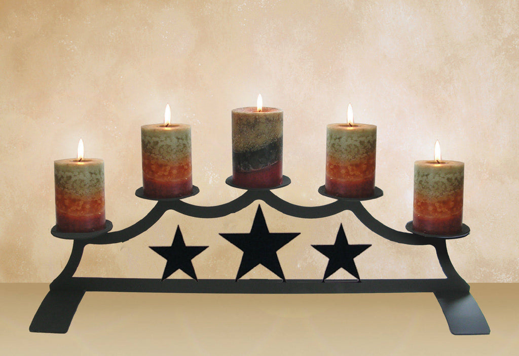 Pinecone Fireplace Pillar Candle Holder O972