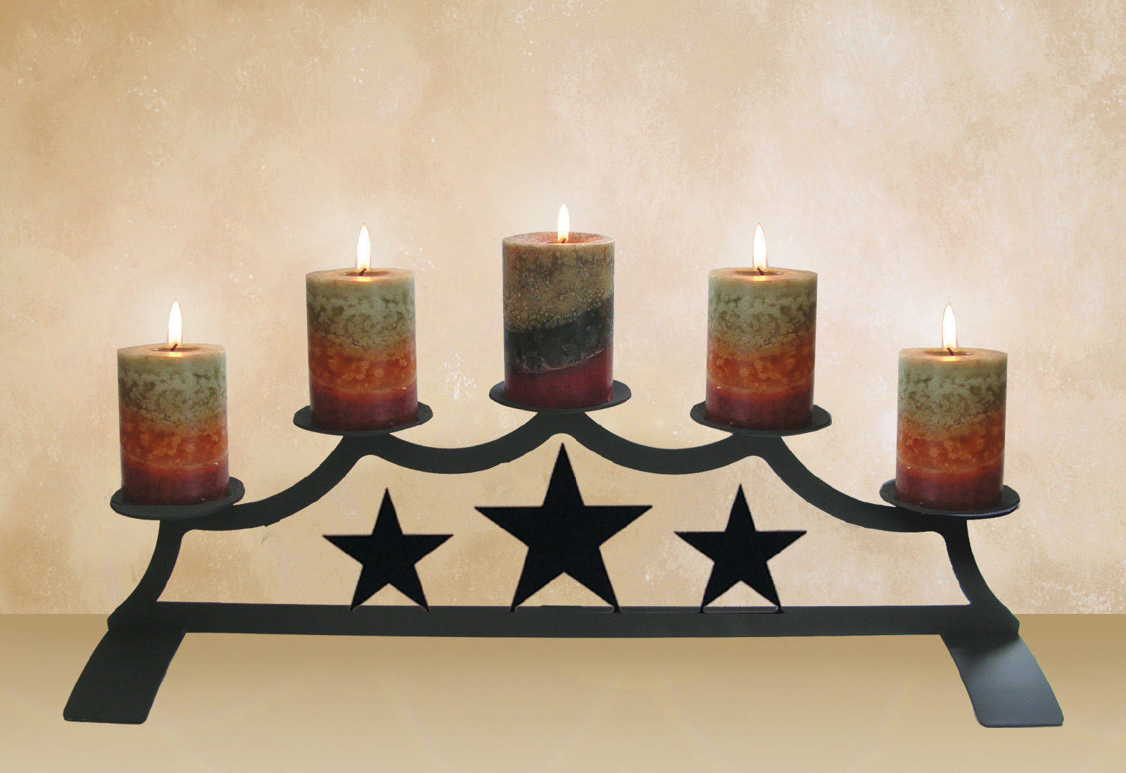 Pinecone Fireplace Pillar Candle Holder O972