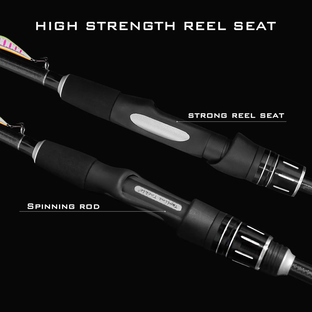 6'6" 2 pieces fast light spinning fishing rod E140
