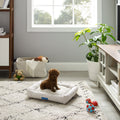 Medium Brown Plaid Bolster Dog Bed A320