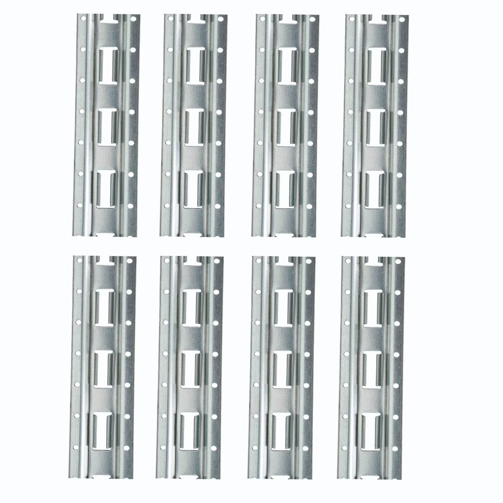 (8 Pack) 5' Vertical Galvanized Steel Bolt-On E-Track Tie-Down Rail W164613