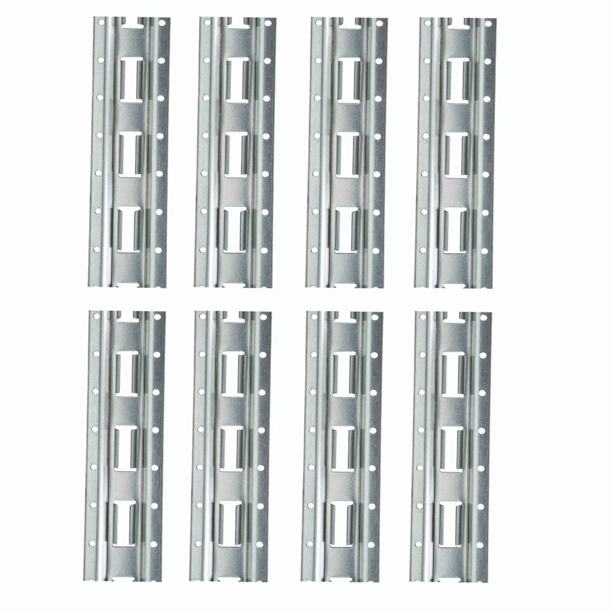 (8 Pack) 5' Vertical Galvanized Steel Bolt-On E-Track Tie-Down Rail W164613