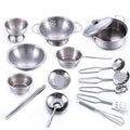 16 Pcs Kids Kitchen Cookware Set Pots Pans Cooking Utensils F121