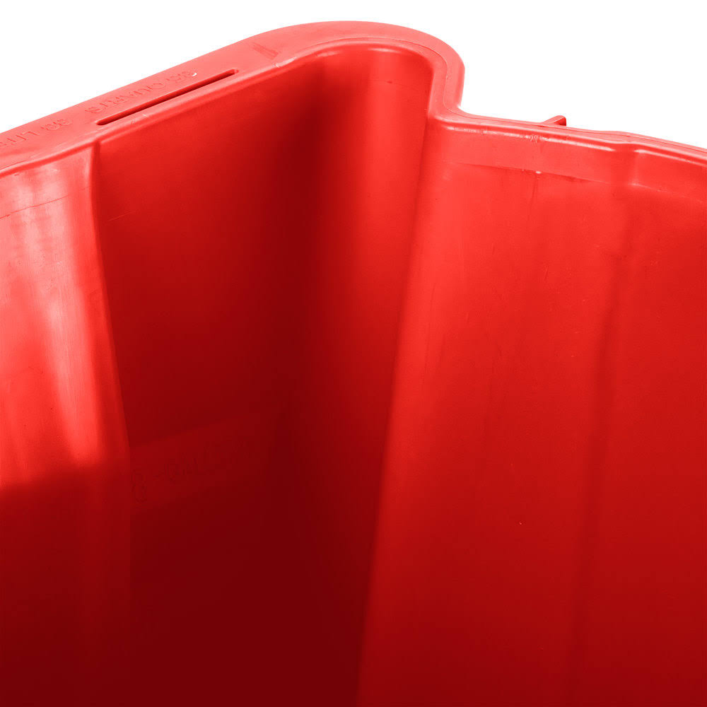 Red Splash Guard Mop Bucket with Side-Press Wringer Y202