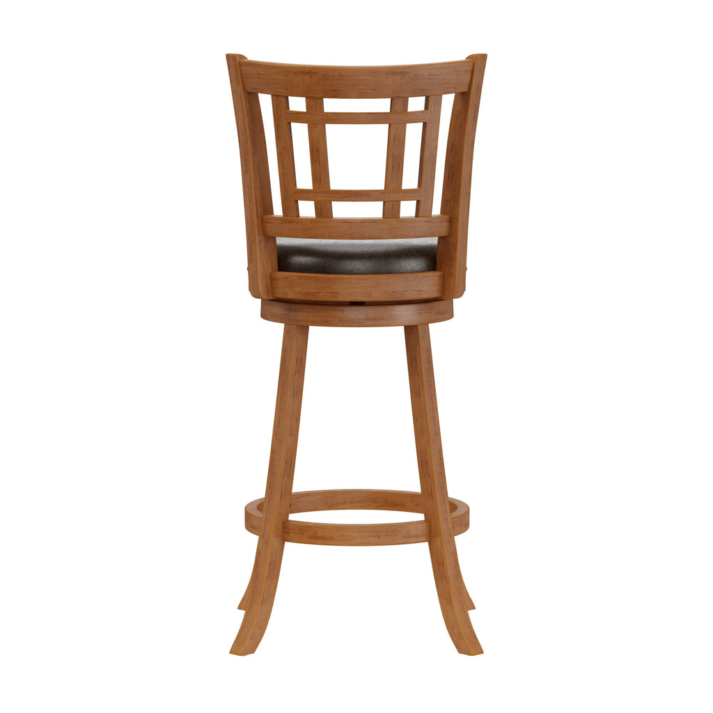Brown Swivel Bar Stool W7138