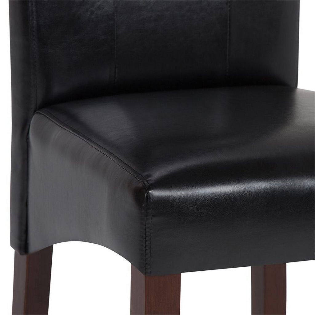 Black Faux Leather Tufted Chair (Set of 2) S959225