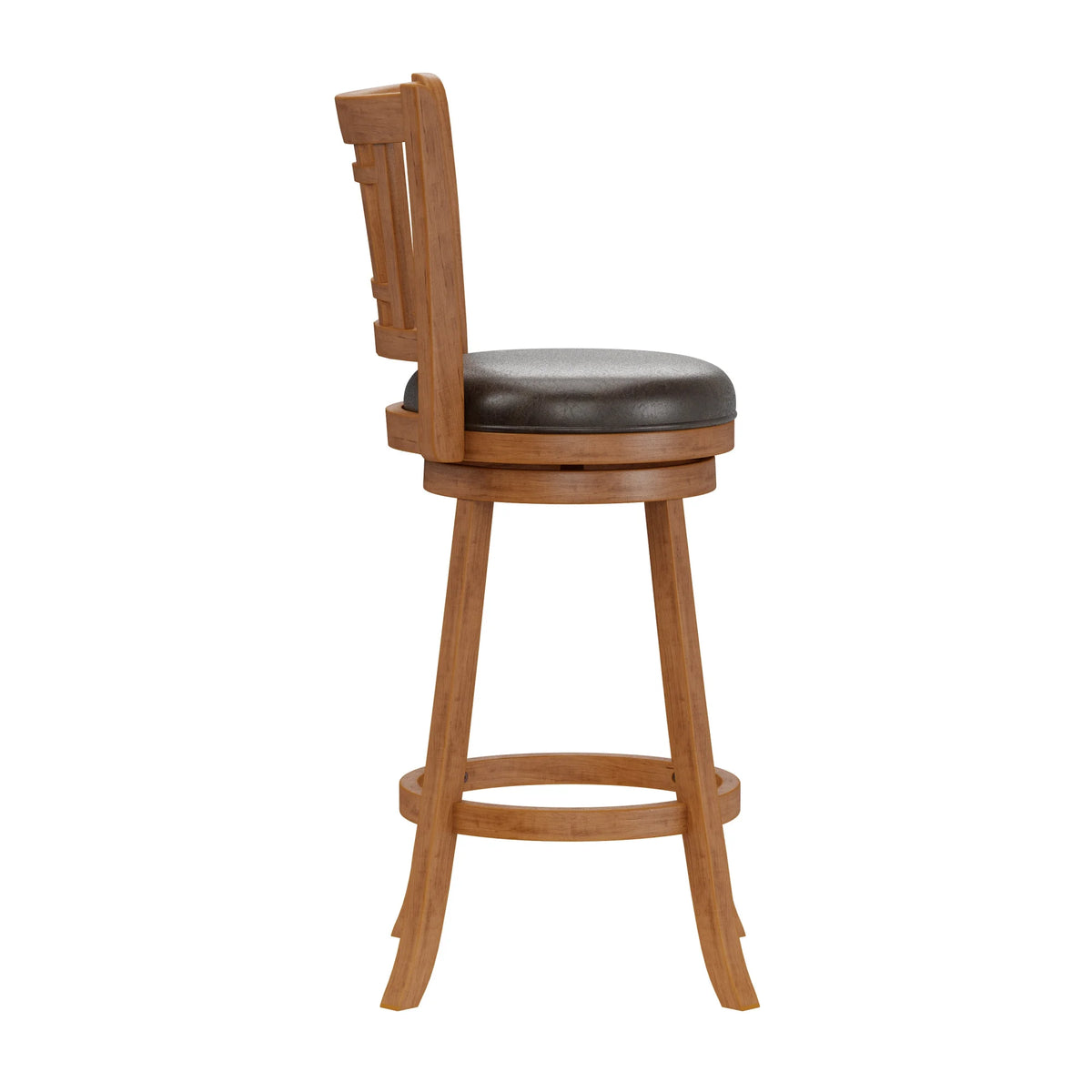 Brown Swivel Bar Stool W7138