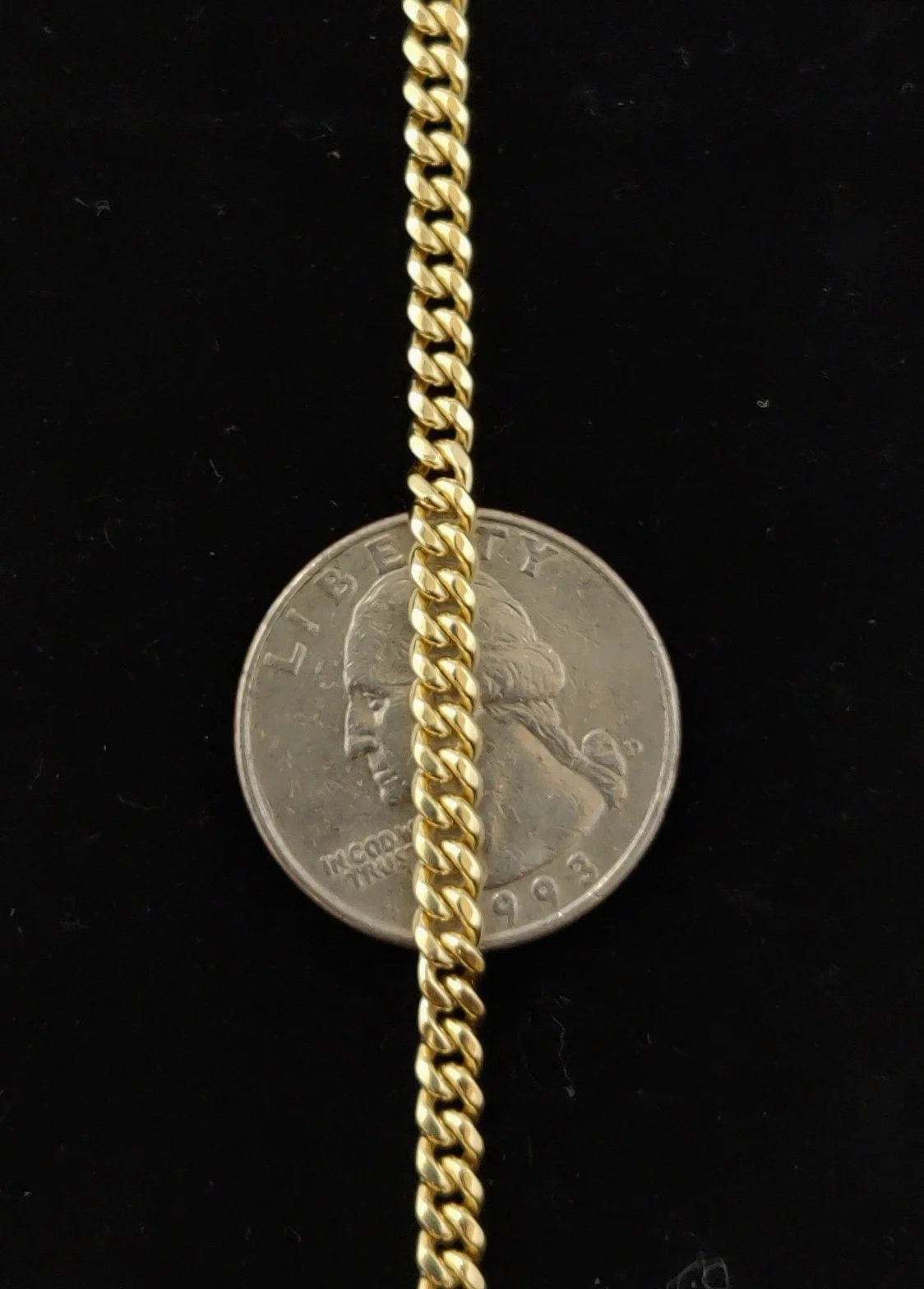 10K Yellow Gold Miami Cuban Link Chain Necklace and Bracelet X101