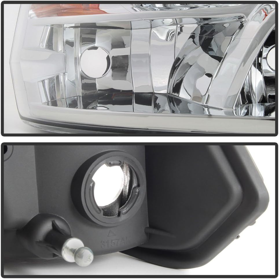 2009-2018 Dodge Ram 1500 2500 3500 Factory Quad Style Headlights Headlamps Assembly w/Bulbs Set Left+Right C598168