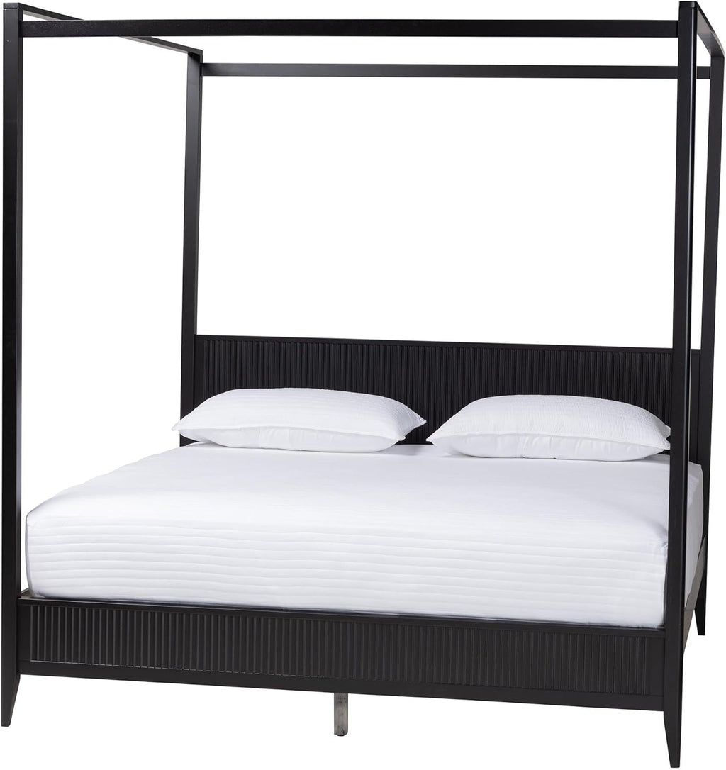 Black King Wood Canopy Bed X2157