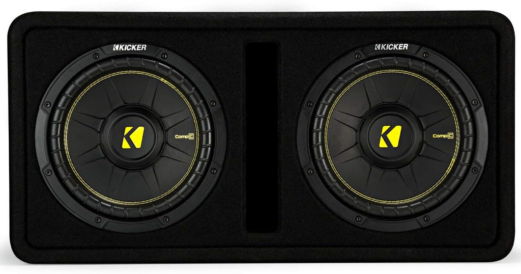 Dual 10" CompC Ported Sub Box Enclosure with 800 Watt Amplifier and Amp Install Kit R751995
