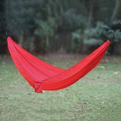 Red Double Parachute Nylon Camping Hammock M14082
