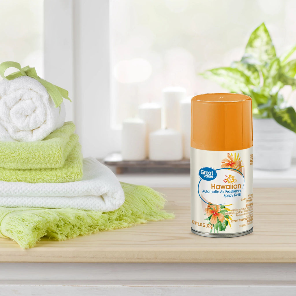 Automatic Air Freshener Spray Refill, Hawaiian, 2 Pieces U23385