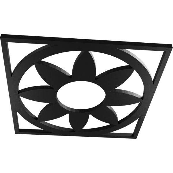 Black PVC Pierced Ceiling Medallion D793