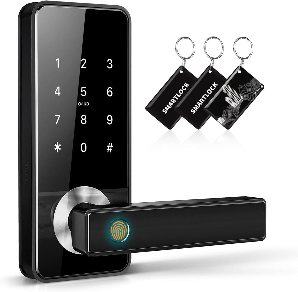 Black Fingerprint Digital Door Lock with Handle G591