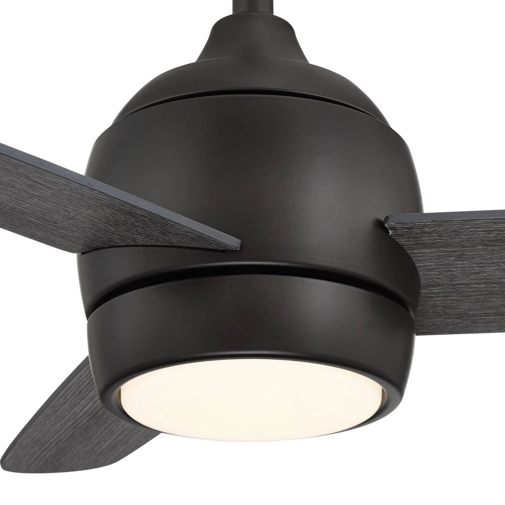 36x22 Outdoor Ceiling Fan with Light LED Dimmable Remote Oil Rubbed Bronze Gray Wood Damp Rated W218