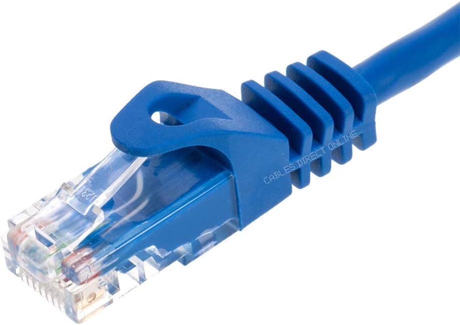 Snagless Cat5e Ethernet Patch Cable Blue 3 Feet Pack of 2 G8113