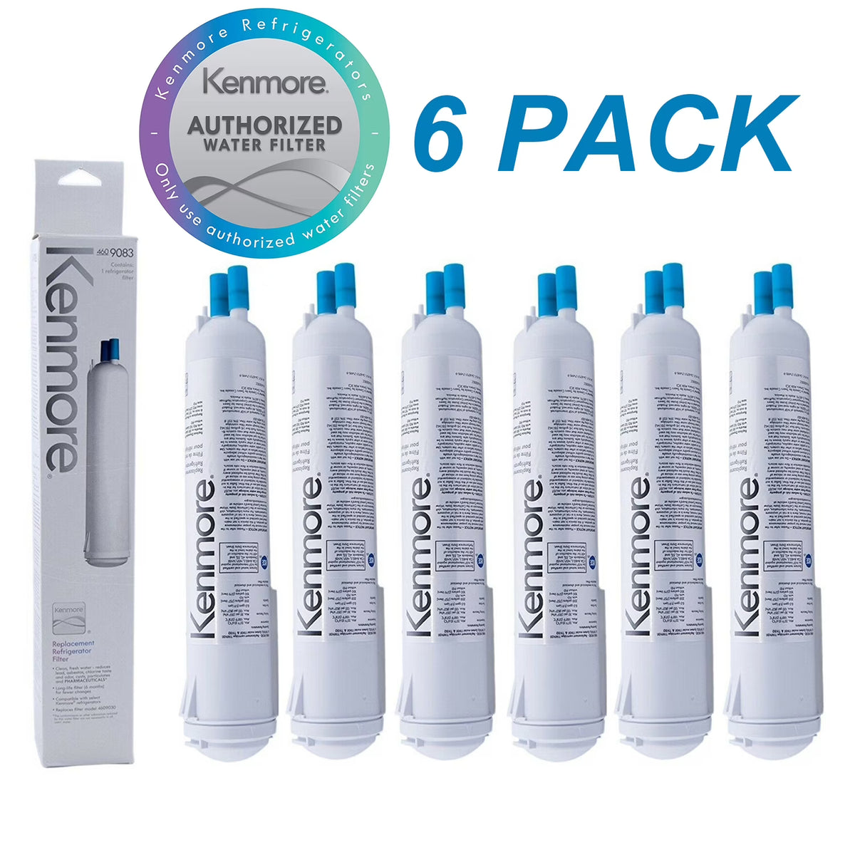 6 Pack Refrigerator Water Filter Replacement Cartridge B876
