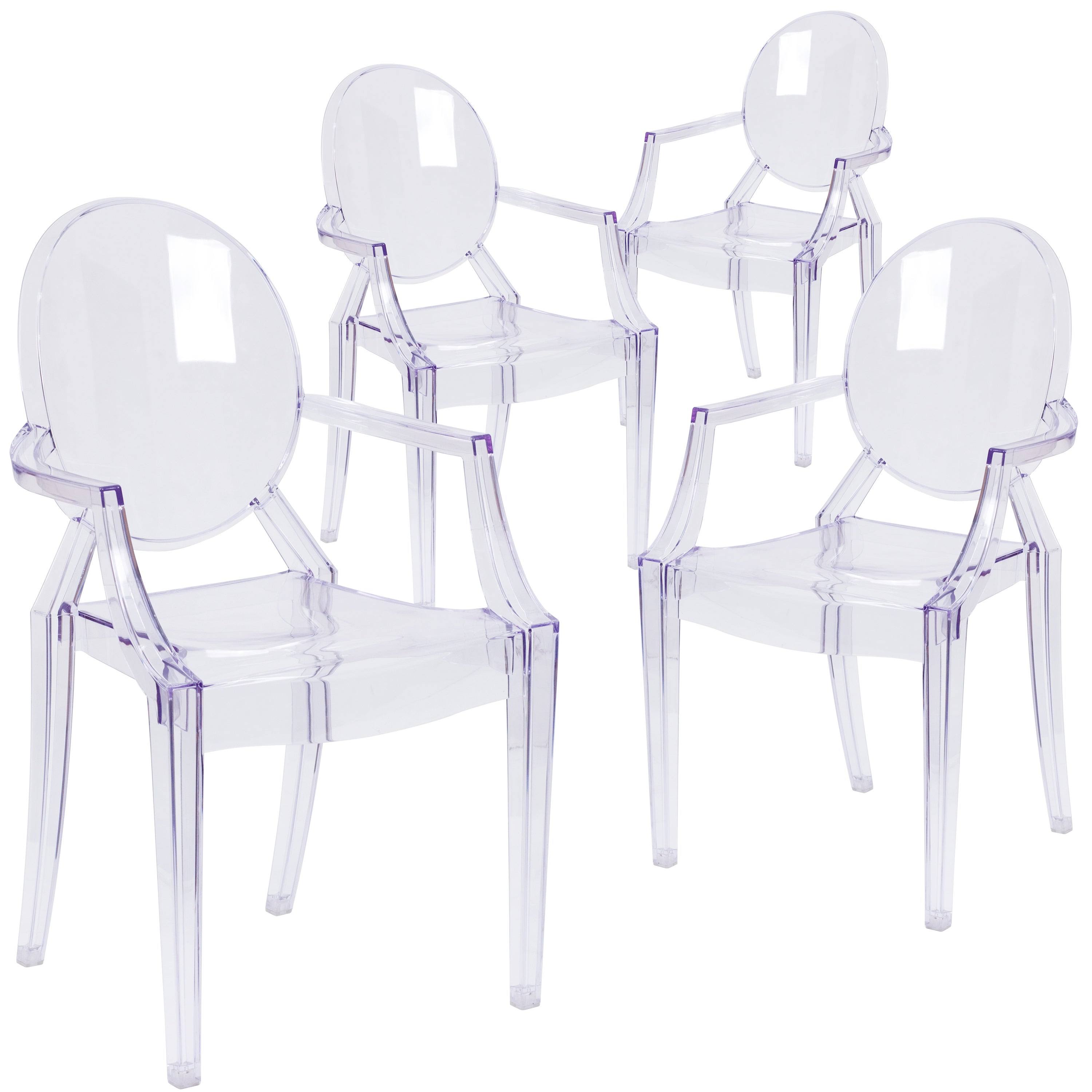 Clear Stackable Side Chair V479