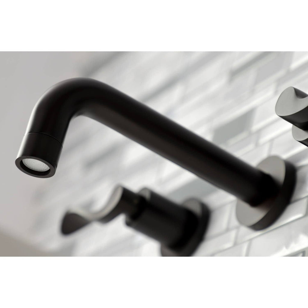 Polished Nickel Wall Mount Bathroom Faucet N9613