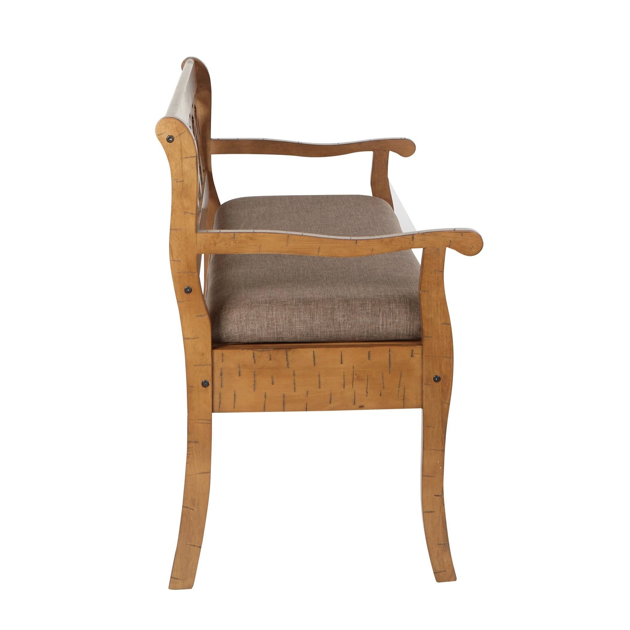 Distressed Toffee Storage Bench R544