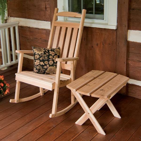 Natural Stain Western Red Cedar Porch Rocker K97391