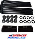 1.5 Rear Suspension Lift Cast Iron Blocks with 12.5 Square Leaf Spring Axle U Bolts M11802