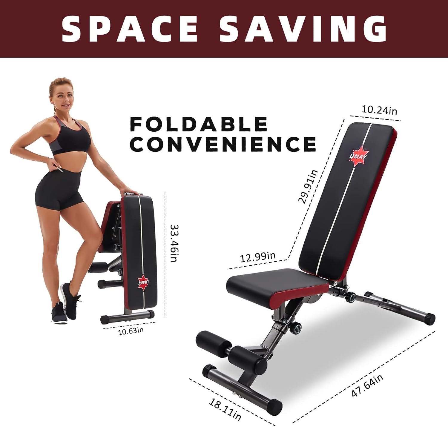 Adjustable Incline Decline Utility Exercise Bench K6876