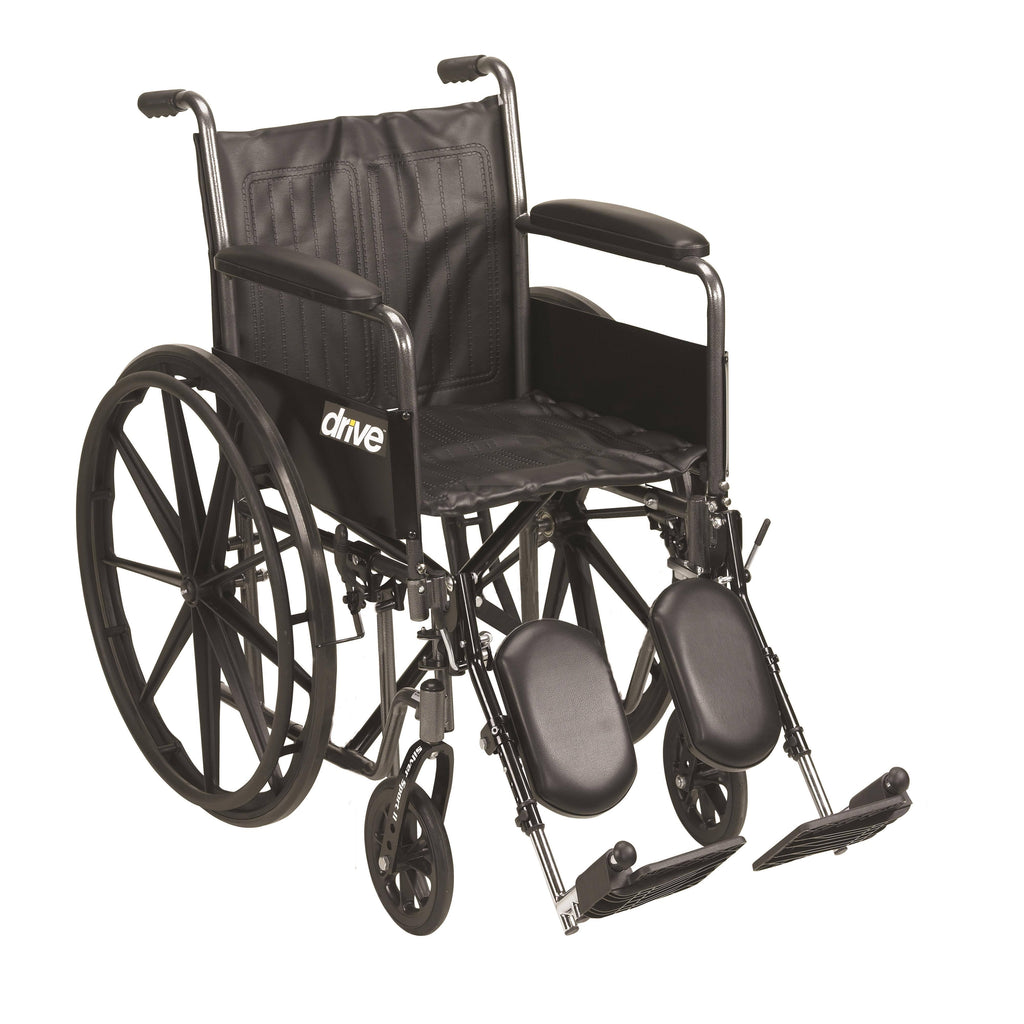 Silver Sport 2 Wheelchair Detachable Full Arms Elevating Leg Rests 16x22 Seat M468989