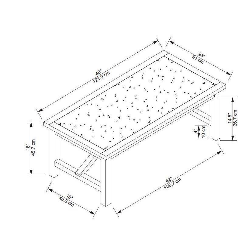Rustic Coffee Table, Brown X342797