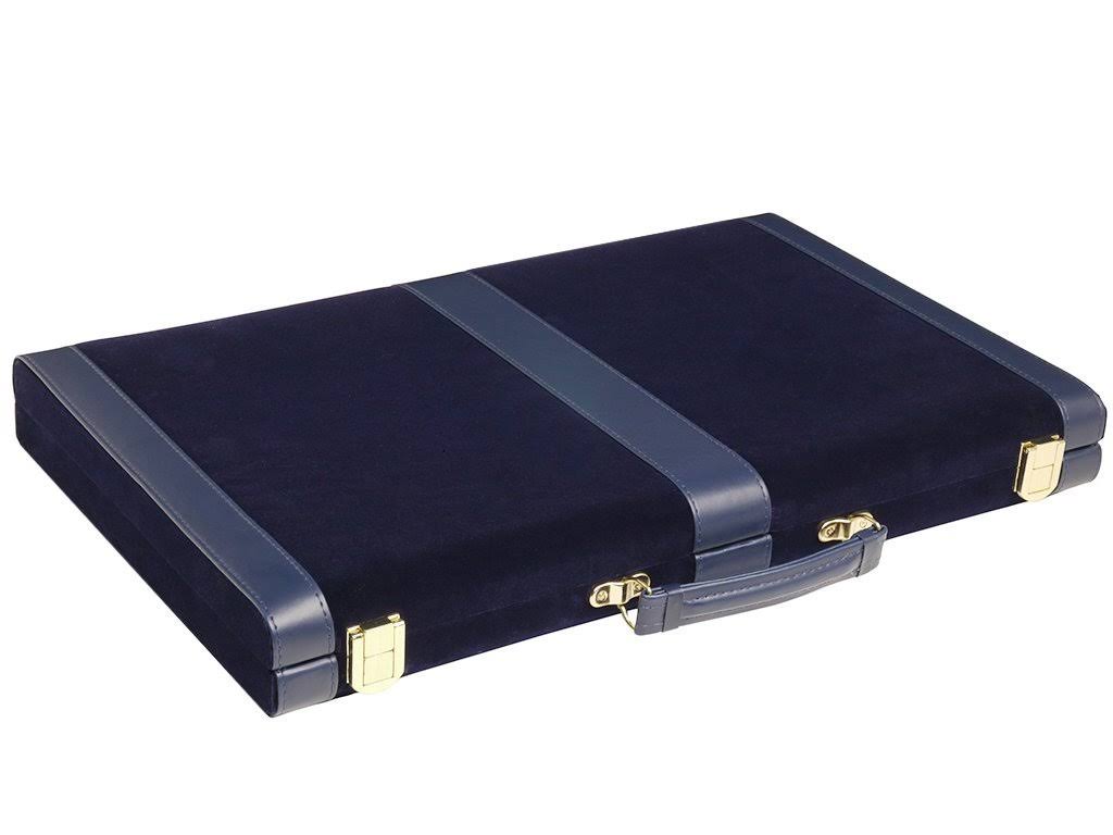 Deluxe Backgammon Set Board Game (Blue - 18x12) P68110