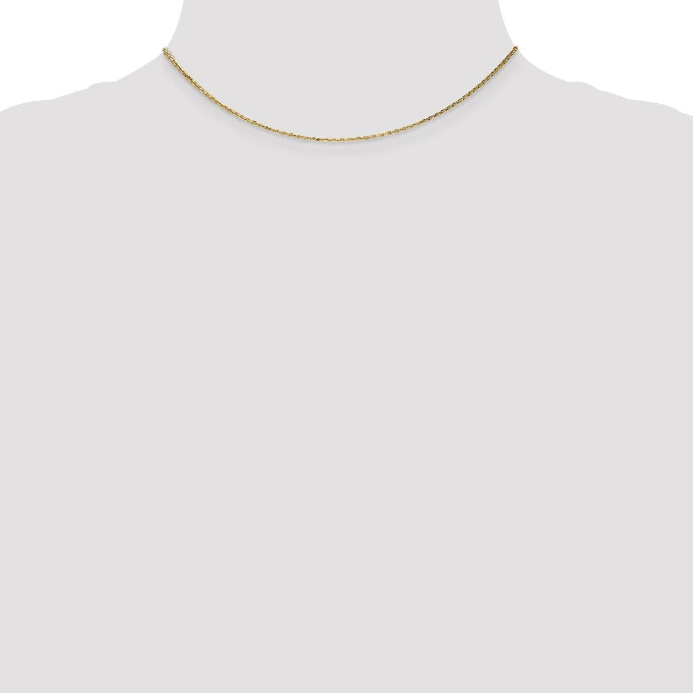 14kt Yellow Gold Diamond Cut Cable Chain 14 inch Lobster Clasp M821