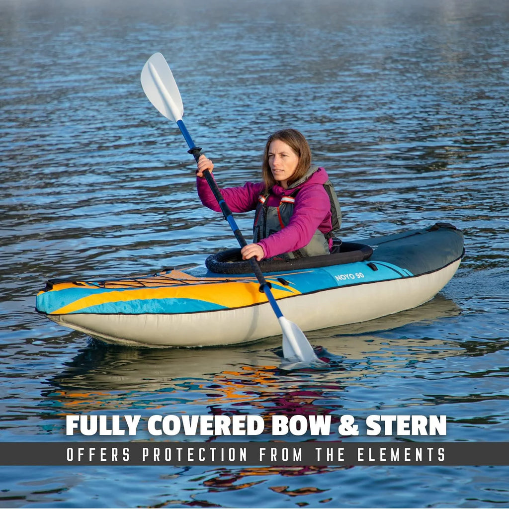 Open Box 90 Inflatable Touring Kayak with Cover B837