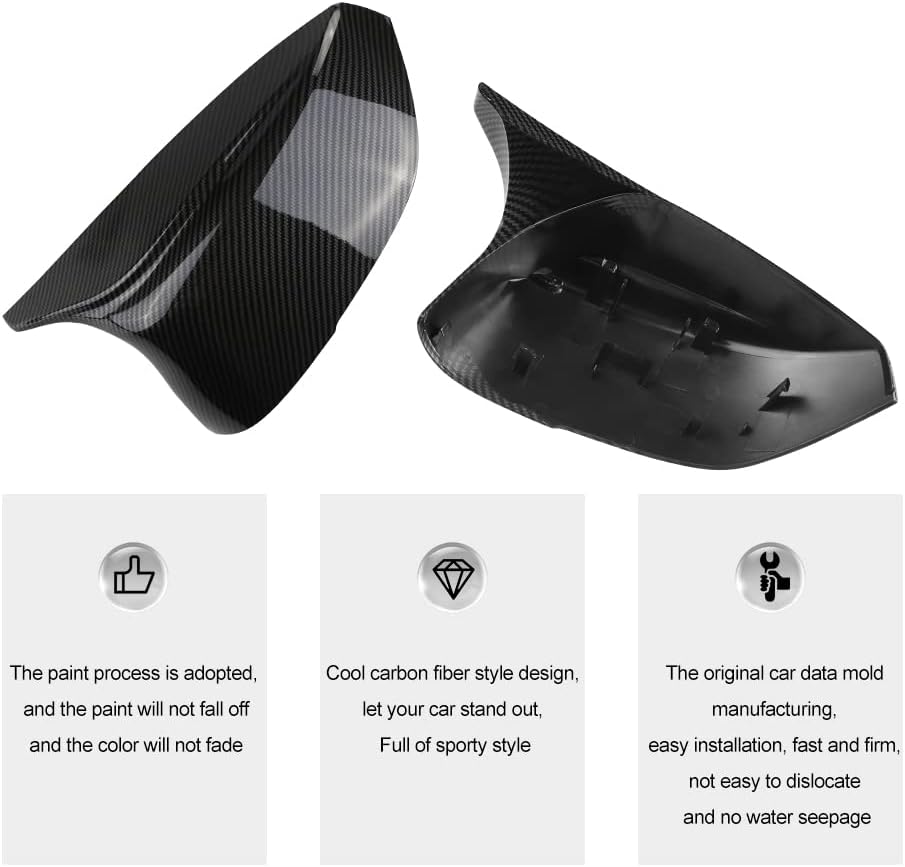 Carbon Fiber Side Door Mirror Cover Cap 2PCS Z183