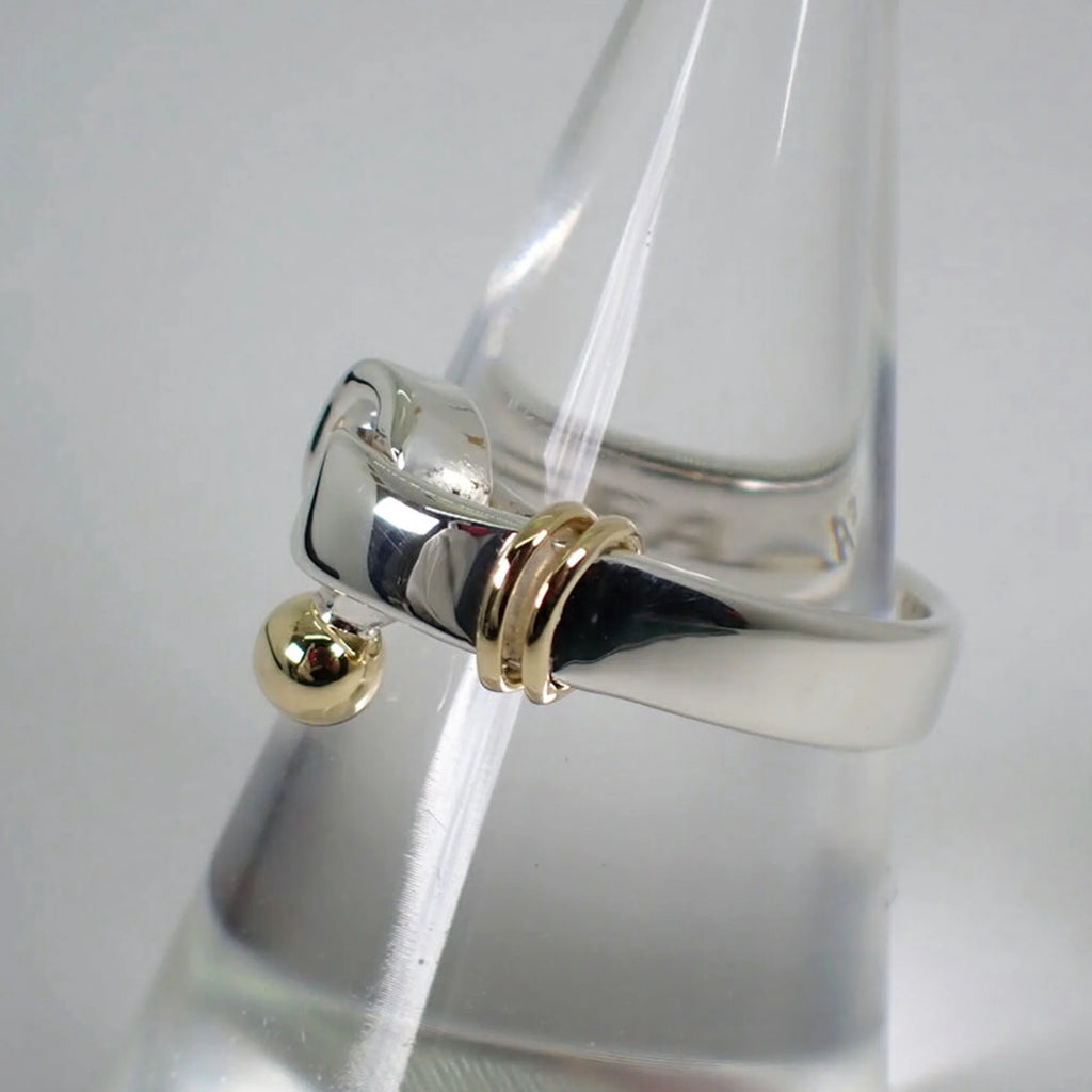 925 750 Hook & Eye Combination Ring Size 12.5 Y871711