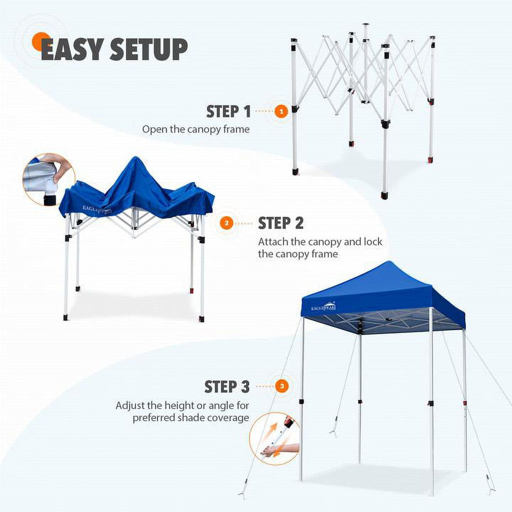 5x5ft Pop Up Canopy Tent Straight Leg Folding Shelter P73440