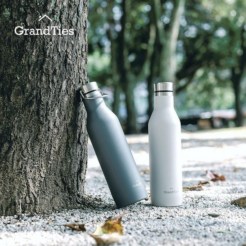 21oz Stainless Steel Water Bottle with 2 Lids D88668