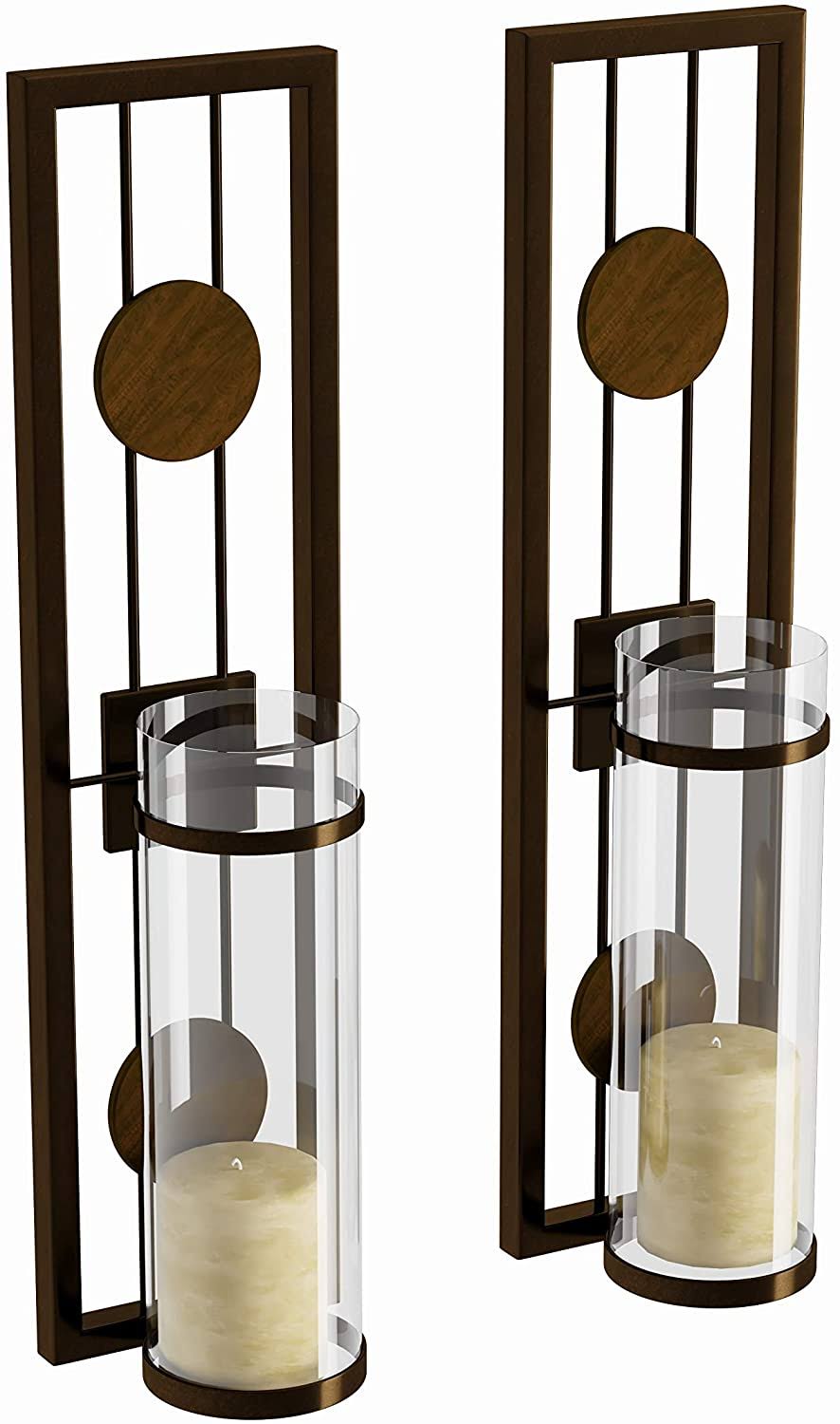 2 Piece Metal Candle Sconce Set K220337