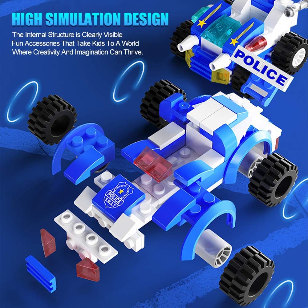 1338 Pieces Police Station Building Blocks Set with Storage Box P870508