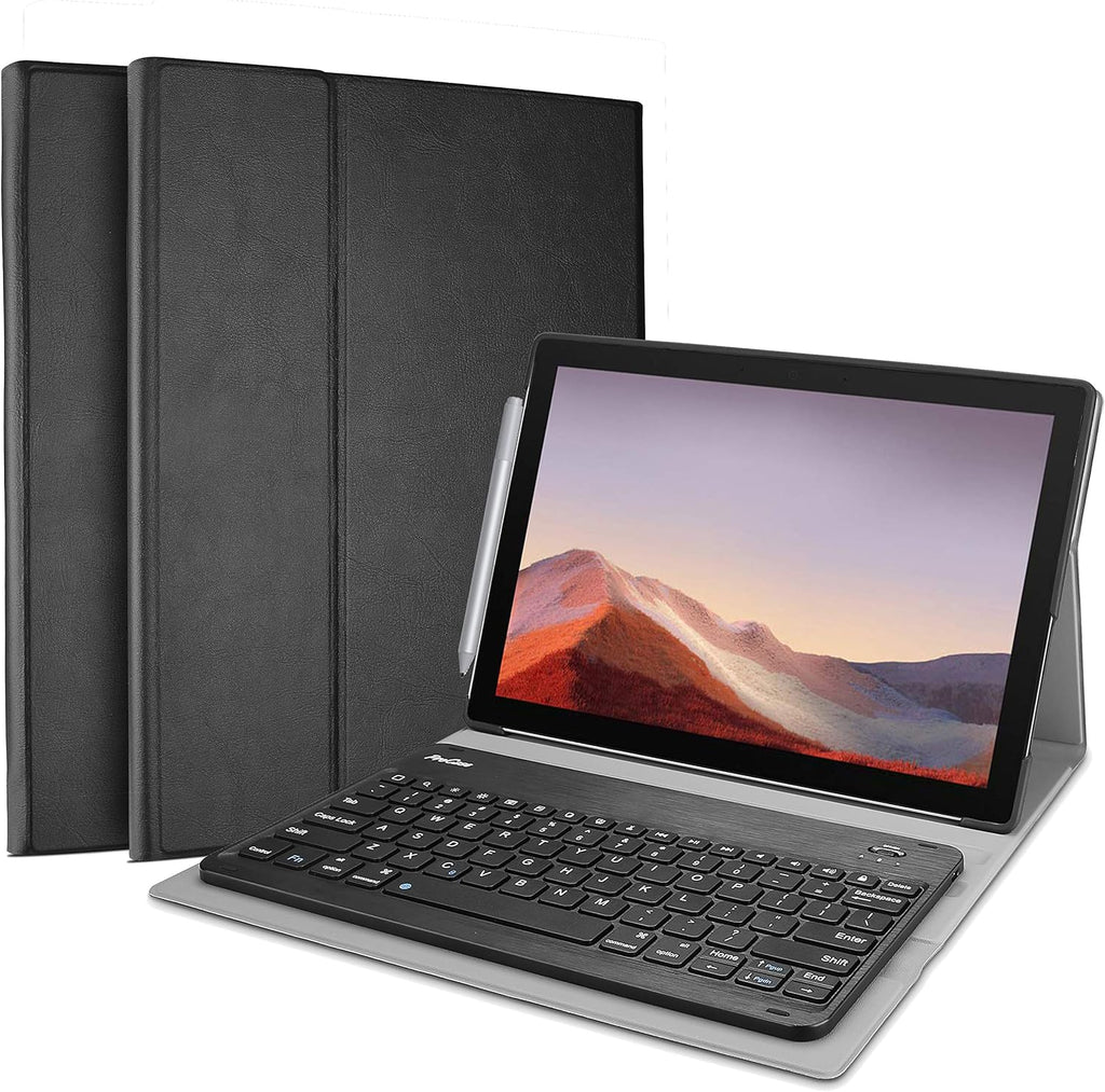 Keyboard Case with Wireless Keyboard for Tablet, Black Pack of 2 U962