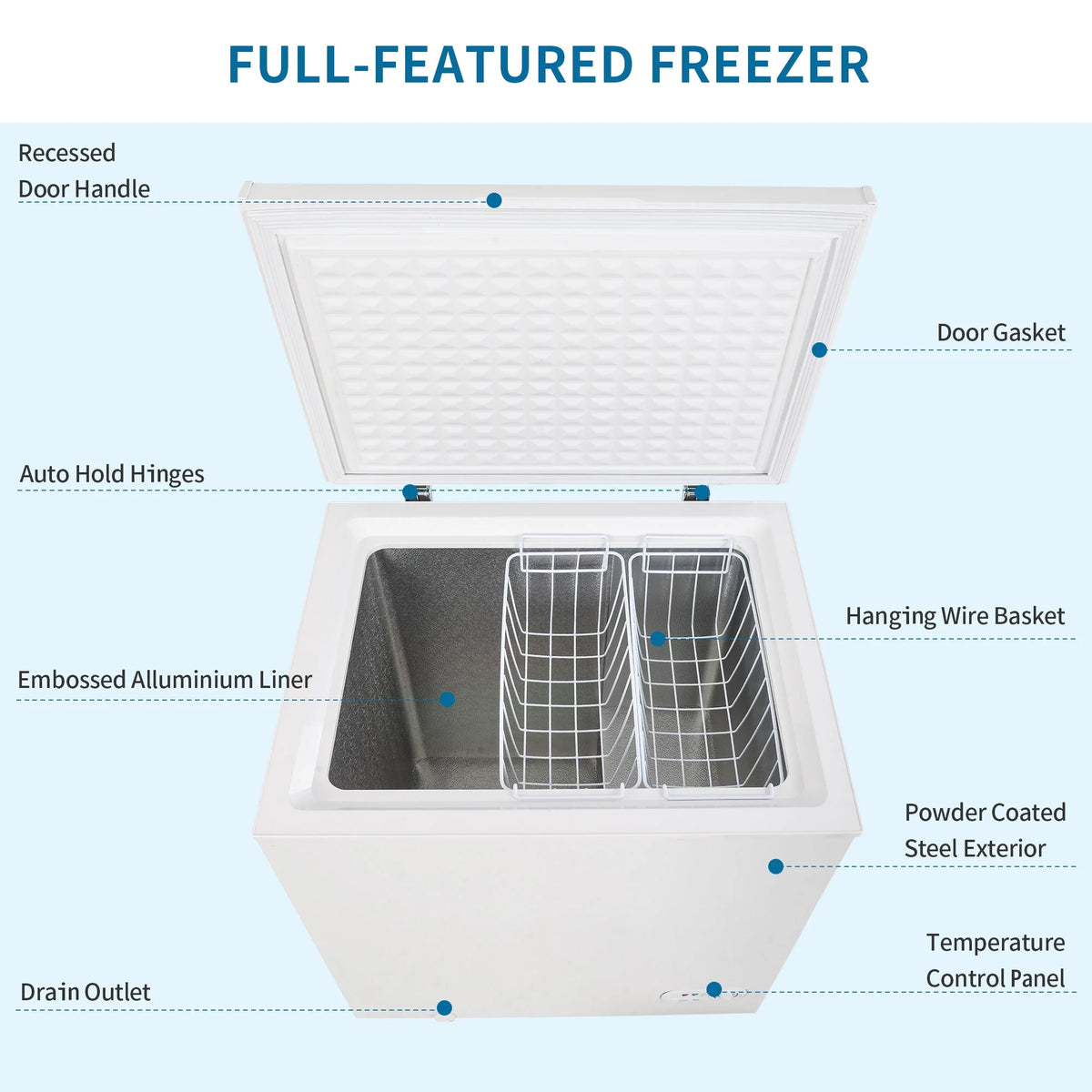 5 Cubic Feet Chest Freezer with Removable Basket E441992