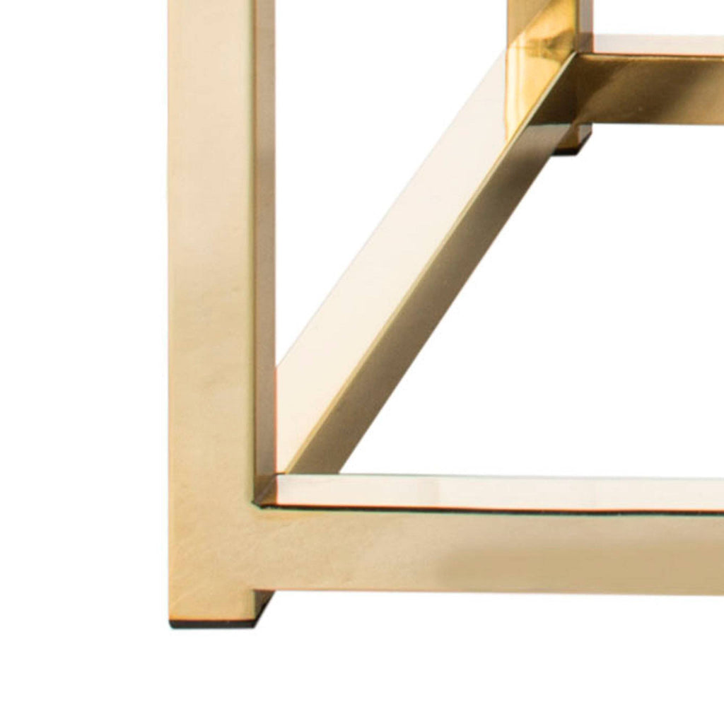 Navy/Brass Velvet Bench H159635