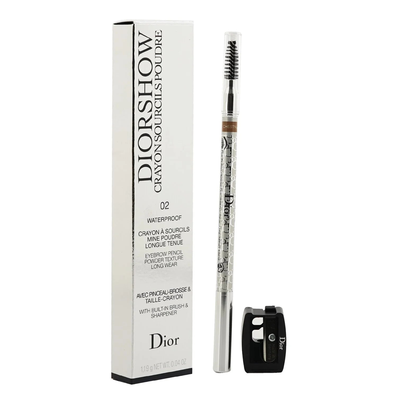Waterproof Crayon Sourcils Poudre - # 02 Chestnut 1.19g/0.04oz T71403