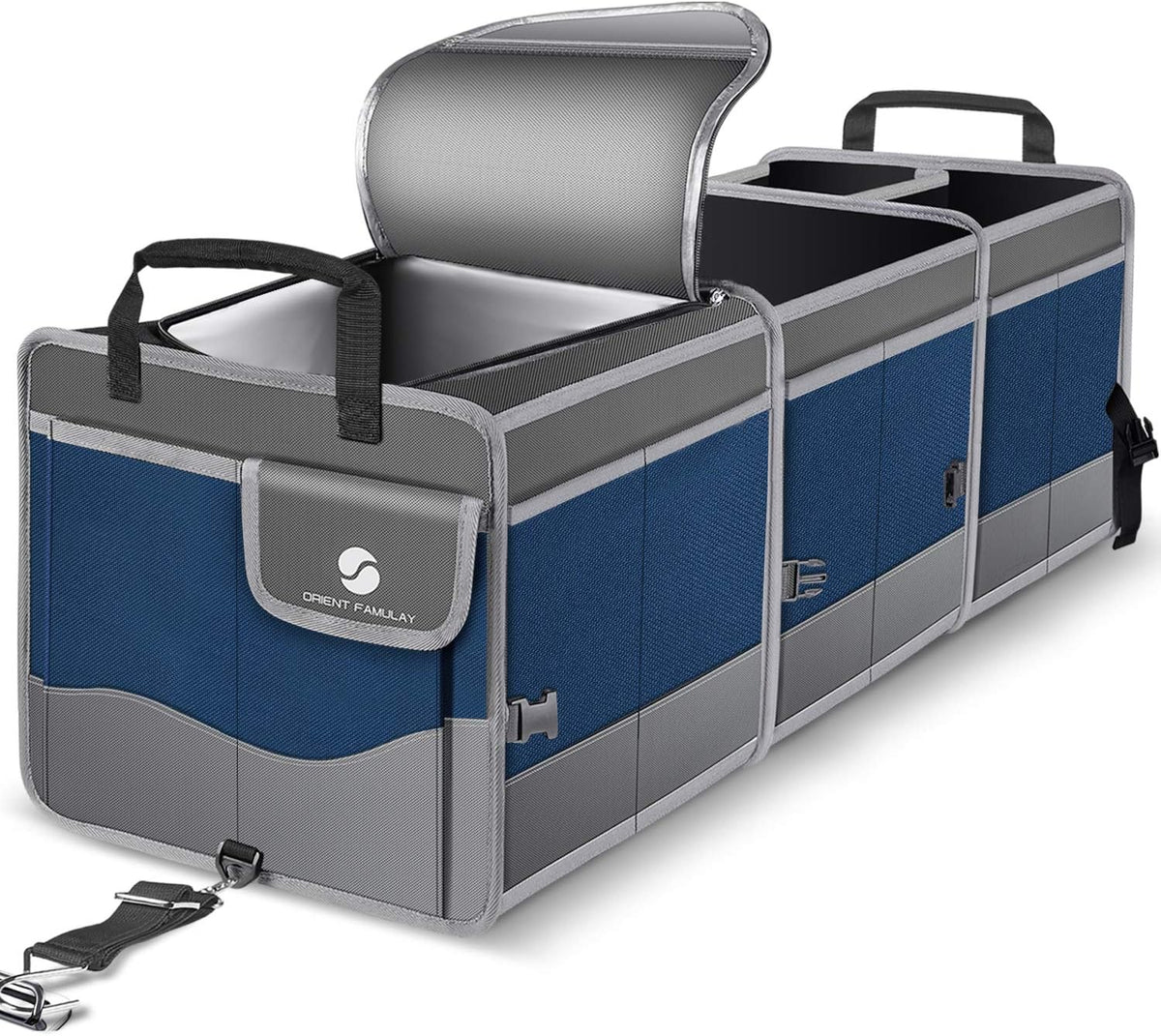 Blue Pack of 2 Waterproof Car Trunk Organizer with Cooler G2095