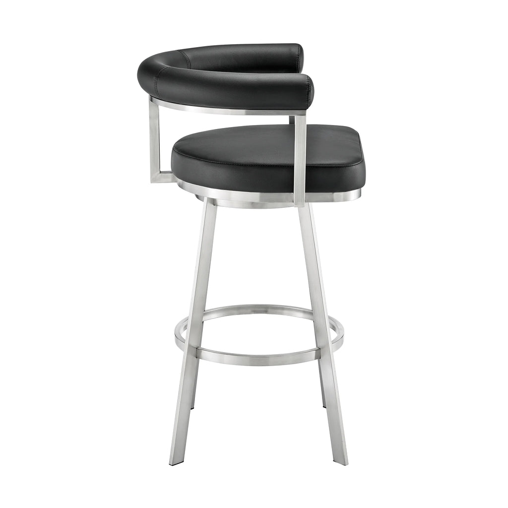 Black Faux Leather Counter Stool E13896