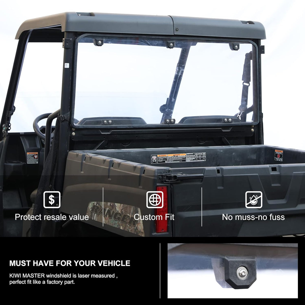 Rear Windshield for Polaris Ranger Midsize 570 500 I23685