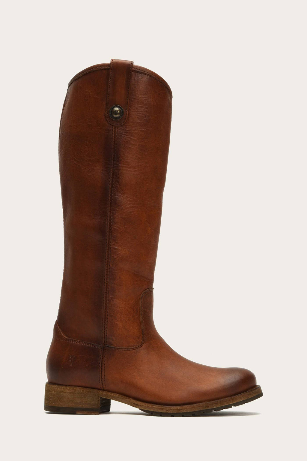 Black Button Lug Tall Boots K4533
