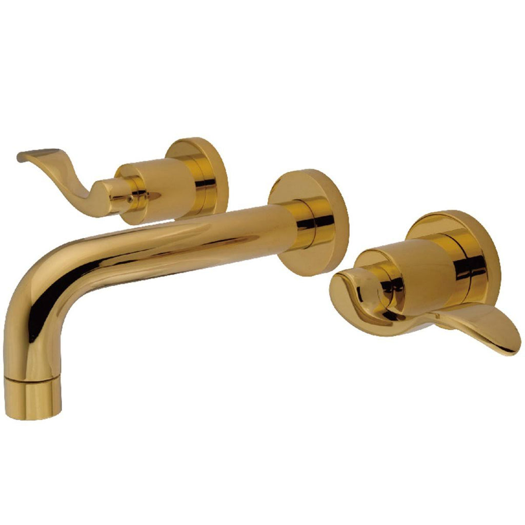 Polished Nickel Wall Mount Bathroom Faucet N9613