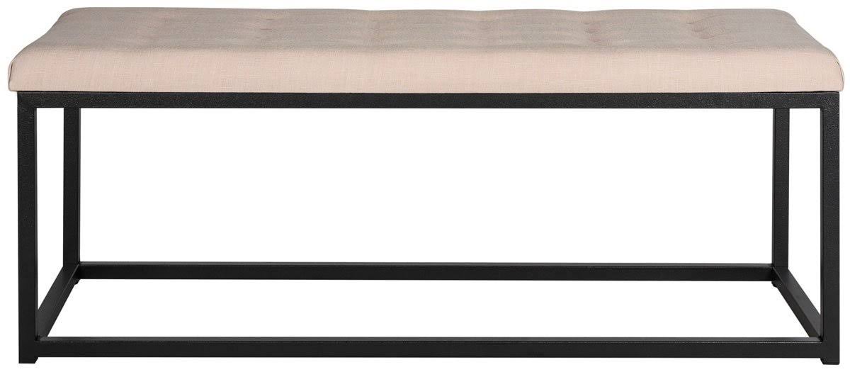Navy/Brass Velvet Bench H159635
