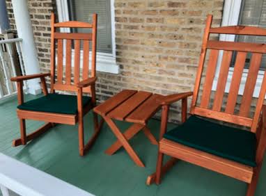 Natural Stain Western Red Cedar Porch Rocker K97391